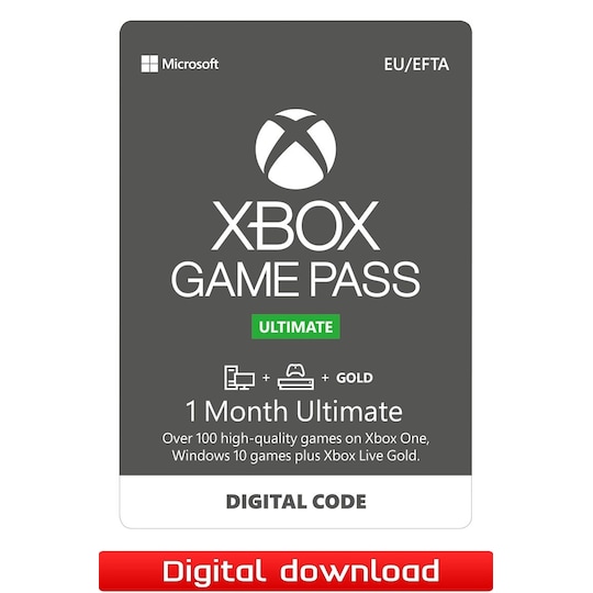 Xbox Game Pass Ultimate 1 Month Subscription - XBOX One - Elkjøp
