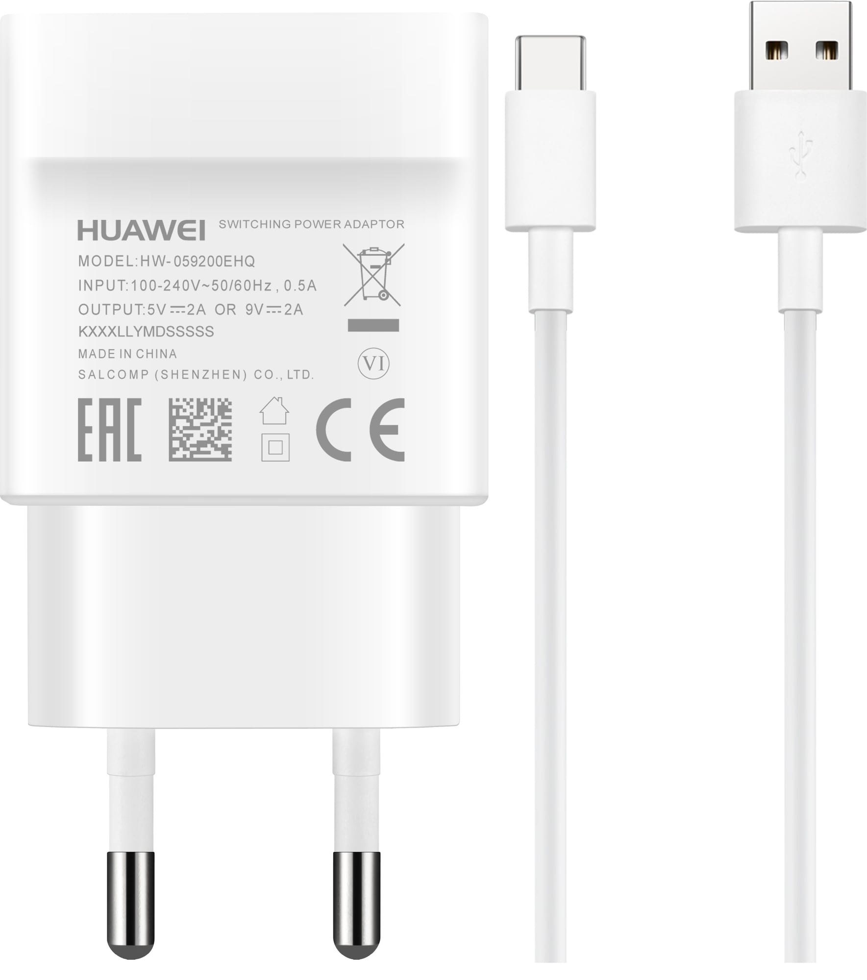 Huawei USB-C hurtiglader (hvit) - Vegglader - Elkjøp
