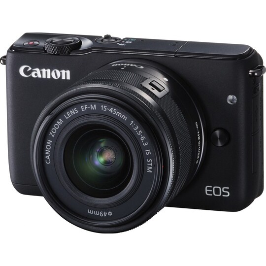 Canon EOS M10 SLT kamera + 15-45 mm objektiv (sort) - Elkjøp