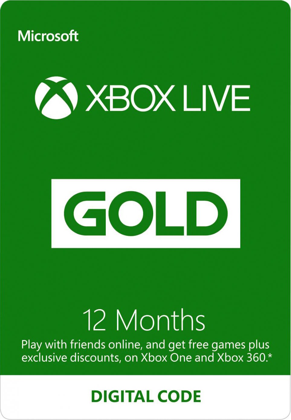 Xbox LIVE Prepaid 12 Month Gold Membership (download) - Elkjøp