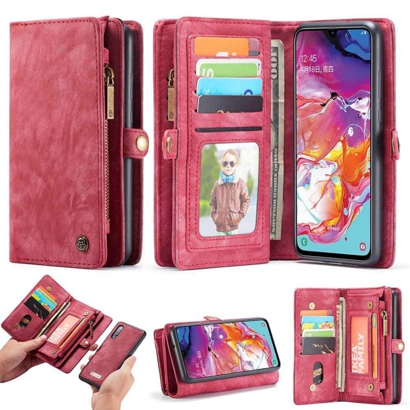 Multi lommebok 11-kort Samsung Galaxy A70 (SM-A705F) - RØD - Elkjøp