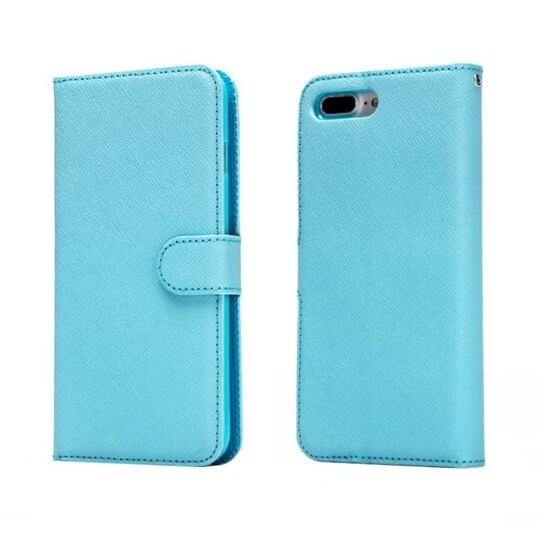 Magnetisk lommebokdeksel Apple iPhone 7 Plus / 8 Plus - Lyse blå - Elkjøp