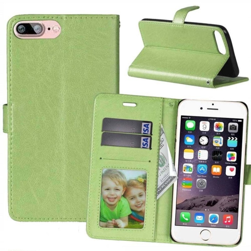 Lommebokdeksel 3-kort iPhone 7 Plus / 8 Plus - Grønn - Elkjøp