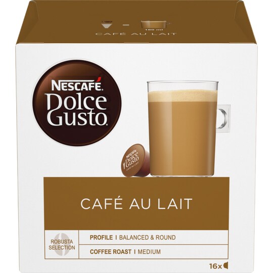 Nescafè Dolce Gusto kapsler - Cafe au Lait - Elkjøp