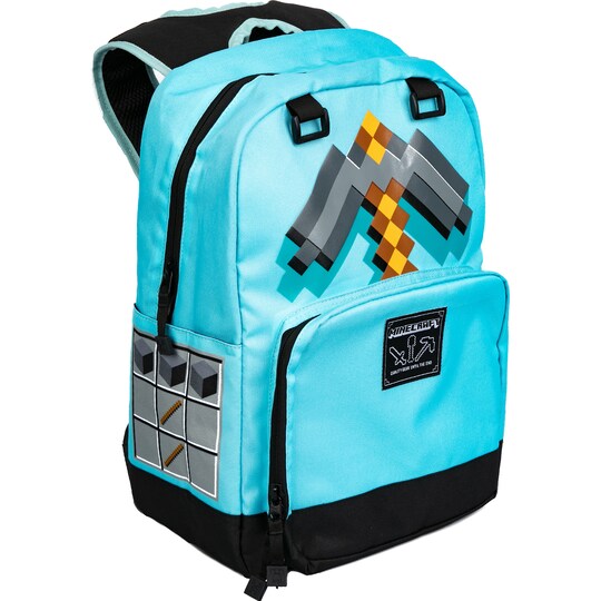 Minecraft Creepy Diamond Pickaxe ryggsekk (blå) - Elkjøp