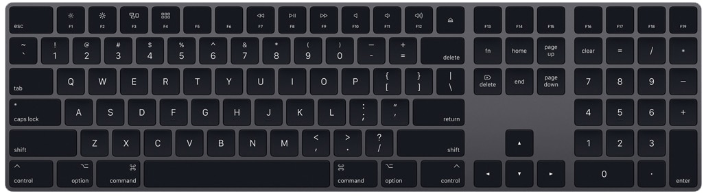 Apple Magic tastatur med num. tastatur US (space gray) - Tastatur - Elkjøp