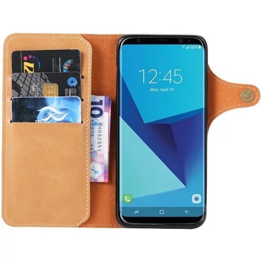 Retro lommebokdeksel Samsung Galaxy S8 Plus (SM-G955F) - Lysebrun - Elkjøp