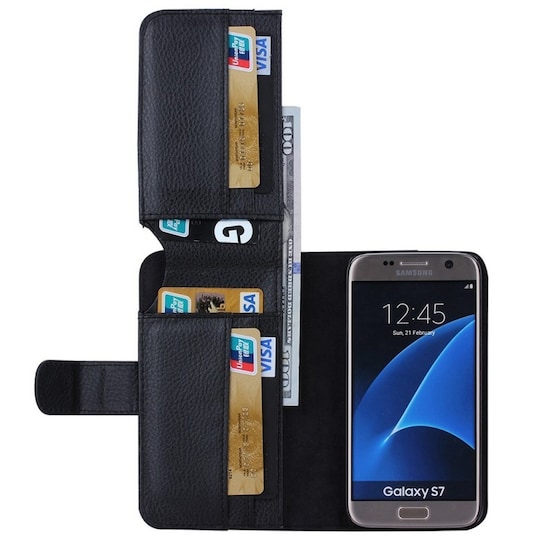 Multi Lommebok 7-kort Samsung Galaxy S7 (SM-G930F) - Svart - Elkjøp