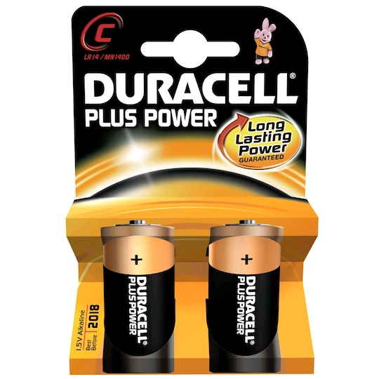 Duracell batteri Plus Power C 2pakk - Elkjøp