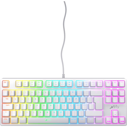 Xtrfy K4 RGB tenkeyless mekanisk gamingtastatur (hvit) - Elkjøp