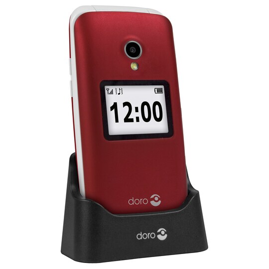 Doro 2424 mobiltelefon (rød) - 2G - Elkjøp