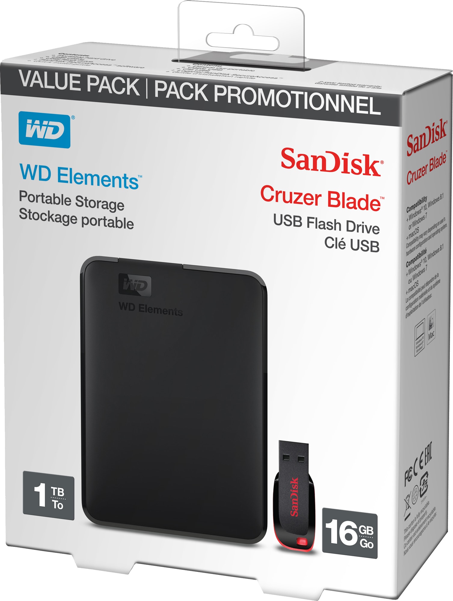 WD Elements 1TB ekstern harddisk med 16 GB USB - Elkjøp