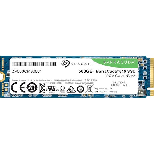 Seagate Barracuda 510 NVMe PCIe M.2 intern SSD 512 GB - Elkjøp