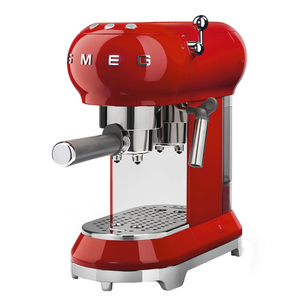 Smeg 50 s style kaffemaskin ECF01 (rød) - Elkjøp