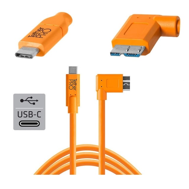 TetherPro USB-C to 3.0 Micro-B 4.6 m Ora