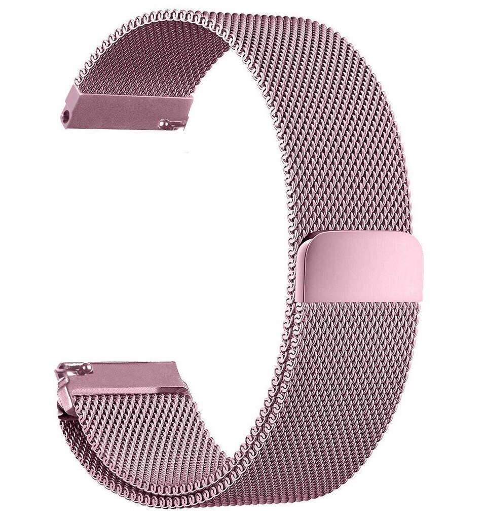 Armbånd Samsung Gear S2 Classic / Gear Sport 20 mm - Milanese loop - rosa  rosa - Tilbehør klokker - Elkjøp