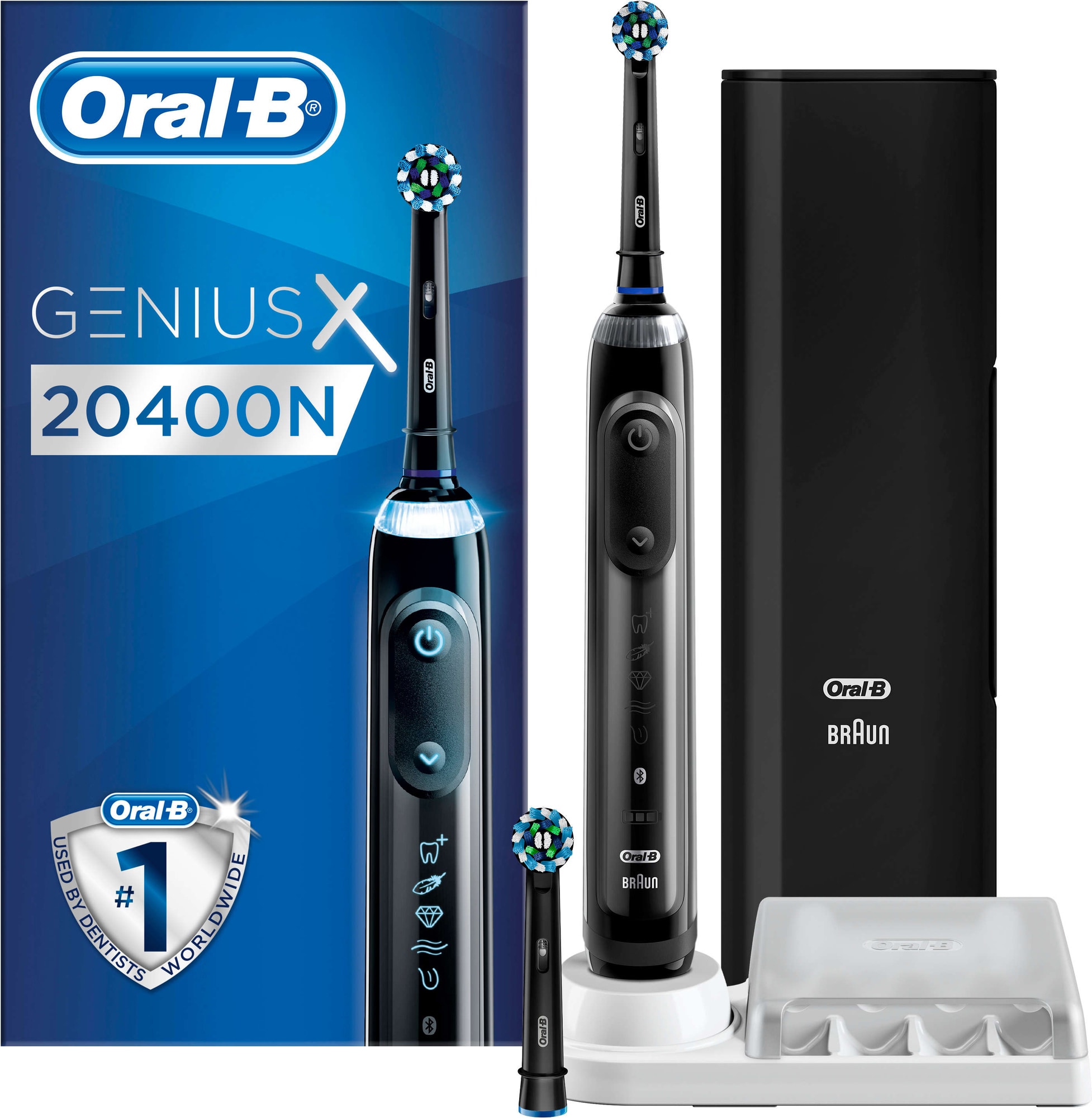 Oral-B Genius X elektrisk tannbørste 20400N (sort) - Elektriske tannbørster  - Elkjøp