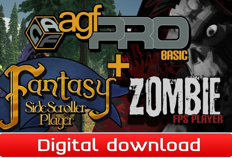 Axis Game Factory + Zombie FPS and Fantasy Side-Scroller Player - PC W ...