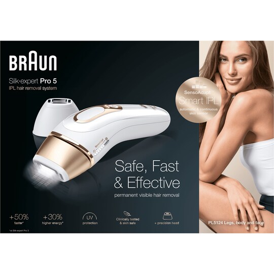 Braun Silk-Expert IPL Pro 5 lysbasert hårfjerning PL5124 - Elkjøp