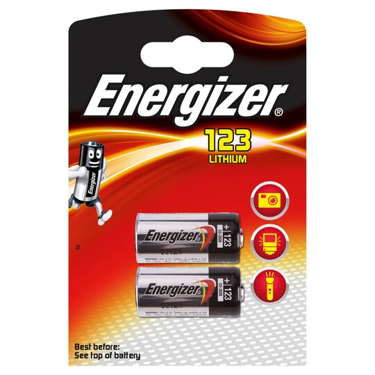 ENERGIZER Batteri CR123 Lithium 2-pack - Elkjøp