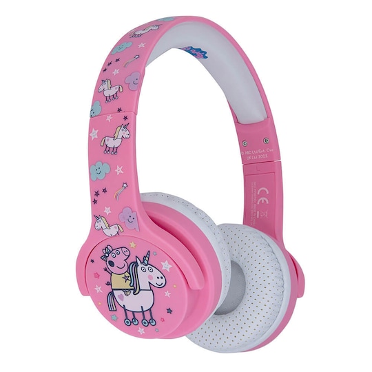 PEPPA GRIS Hodetelefon Junior Bluetooth On-Ear 85dB Trådløs Rosa Unicorn -  Elkjøp