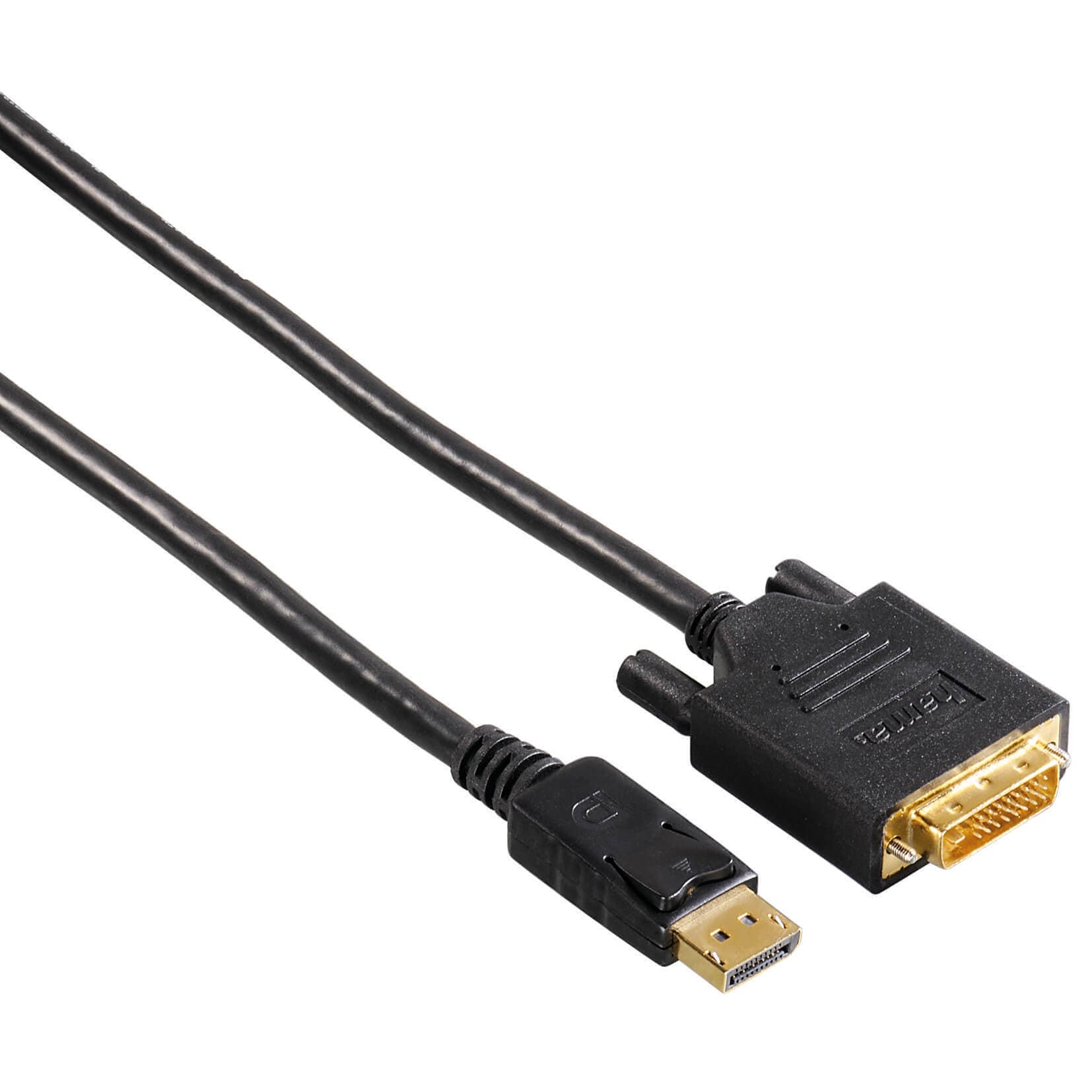 HAMA Kabel DisplayPort-DVI Gull Svart 1.8m - Elkjøp