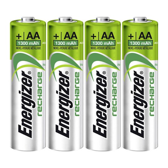 ENERGIZER Batteri AA/LR6 Oppladbar Ni-Mh 1300mAh 4-pack - Elkjøp