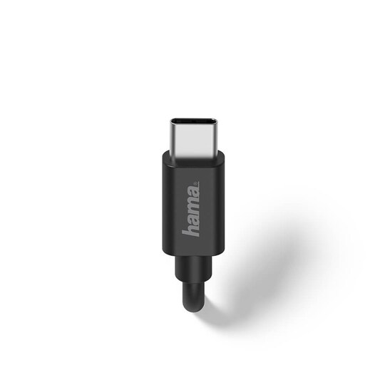HAMA Lader 12V USB-C 2,4A løs kabel 1m Svart - Elkjøp