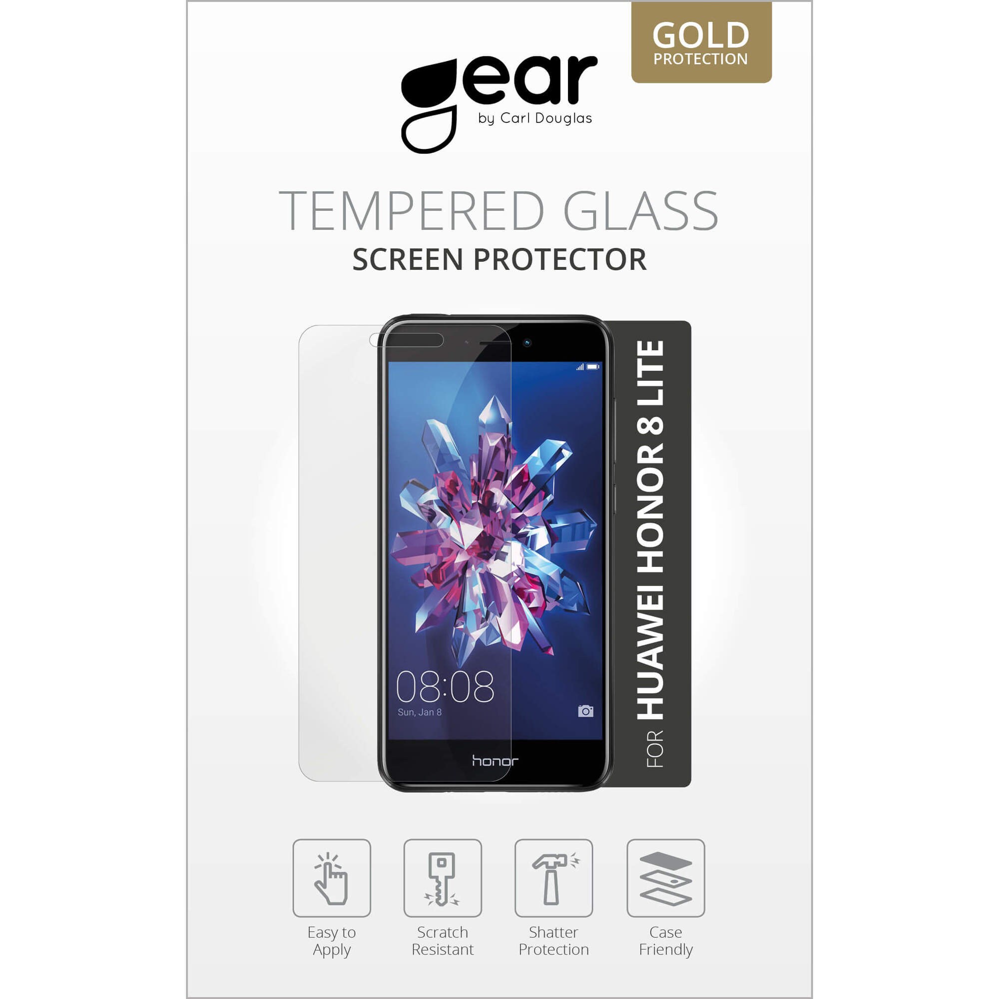 GEAR Herdet Glass 2.5D Huawei Honor 8 Lite - Elkjøp