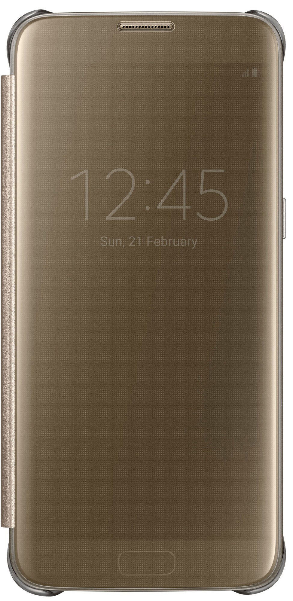 Samsung Galaxy S7 edge Clear View deksel (gull) - Deksler og etui til  mobiltelefon - Elkjøp