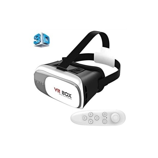 VR BOKS 2.0 3D Briller med Bluetooth & Remote - 3,5-6 skjerm - Elkjøp