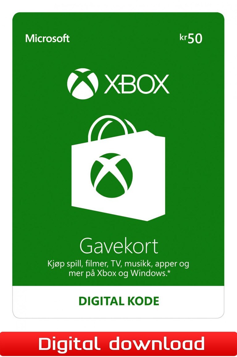 Xbox Live gavekort 50 NOK - Elkjøp