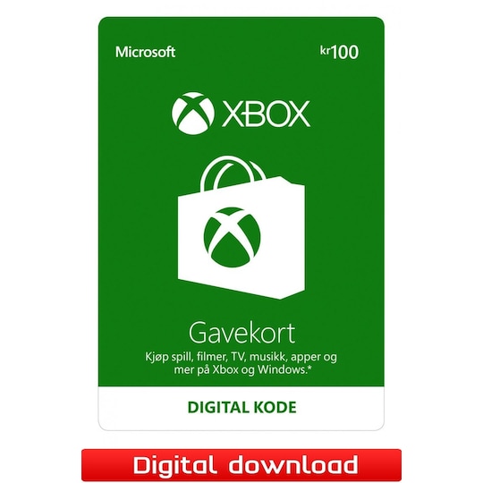 Xbox Live gavekort 100 NOK - Elkjøp
