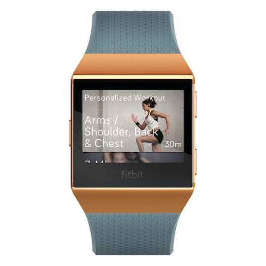 Fitbit Ionic smartklokke (skiferblå/brent oransje) - Elkjøp