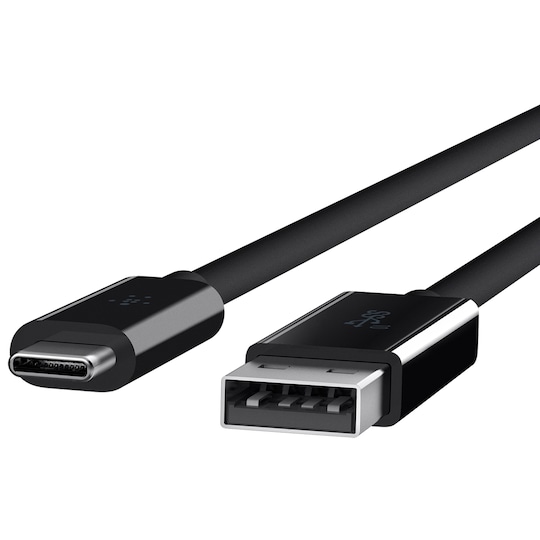 Belkin USB-A til USB-C kabel 1 m (sort) - Elkjøp