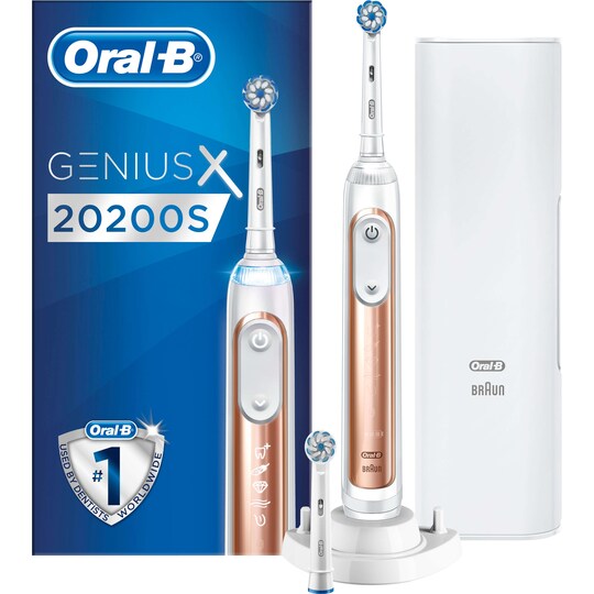 Oral-B Genius X elektrisk tannbørste 20200S (rose gold) - Elkjøp