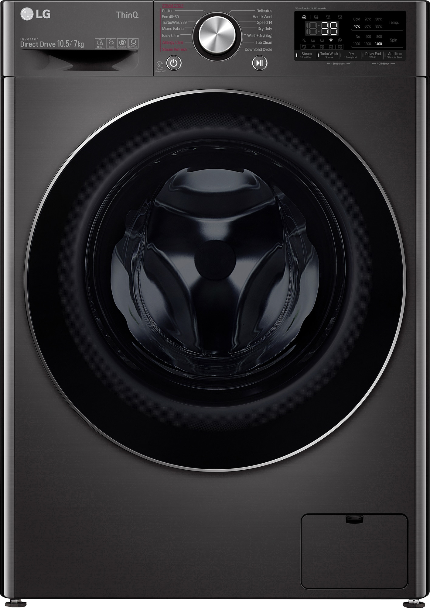 LG vaskemaskin med tørketrommel CV90J7S2BE - Elkjøp