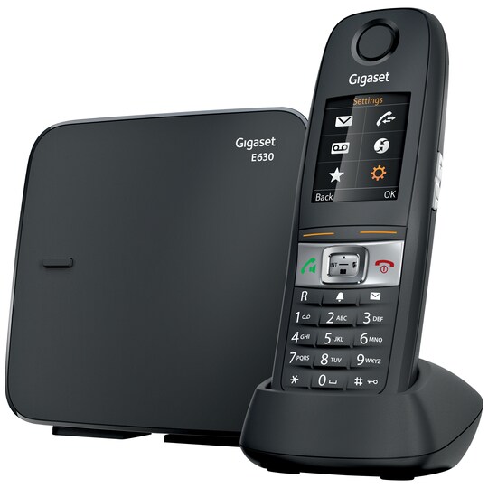 Gigaset Dect E630 trådløs hjemmetelefon (sort) - Elkjøp