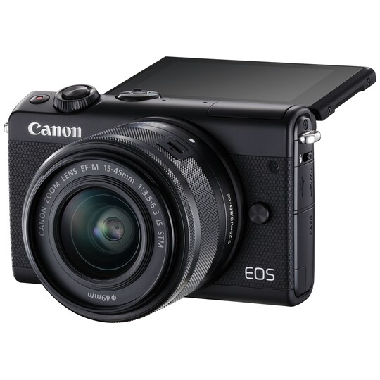 Canon EOS M100 kompakt systemkamera + 15-45 IS STM obj. (sort) - Elkjøp