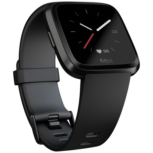Fitbit Versa smartklokke (sort/aluminium) - Elkjøp