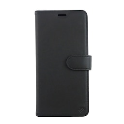 Miljøvennlig ekte lær iPhone 11 Pro 2 in 1 lommebok deksel - Black/Red