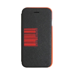 Stylish Folio Svart/Rød iPhone SE / 8 / 7 deksel