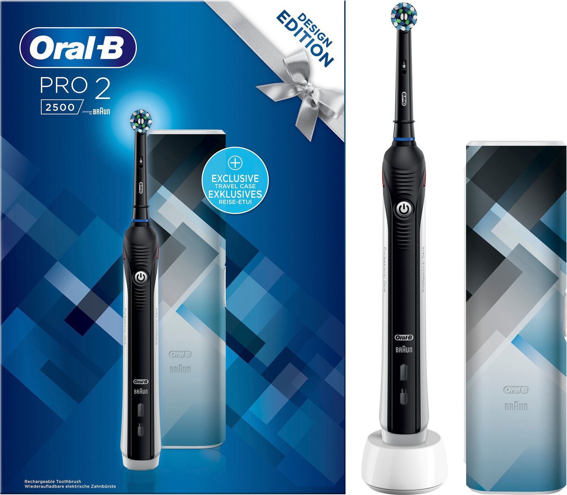 Oral-B Pro 2 2500 elektrisk tannbørste gavesett 319412 (sort) - Elkjøp