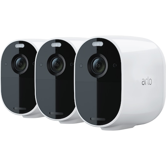 Arlo Essential trådløst FHD smartkamera 3-pakning (hvit) - Elkjøp