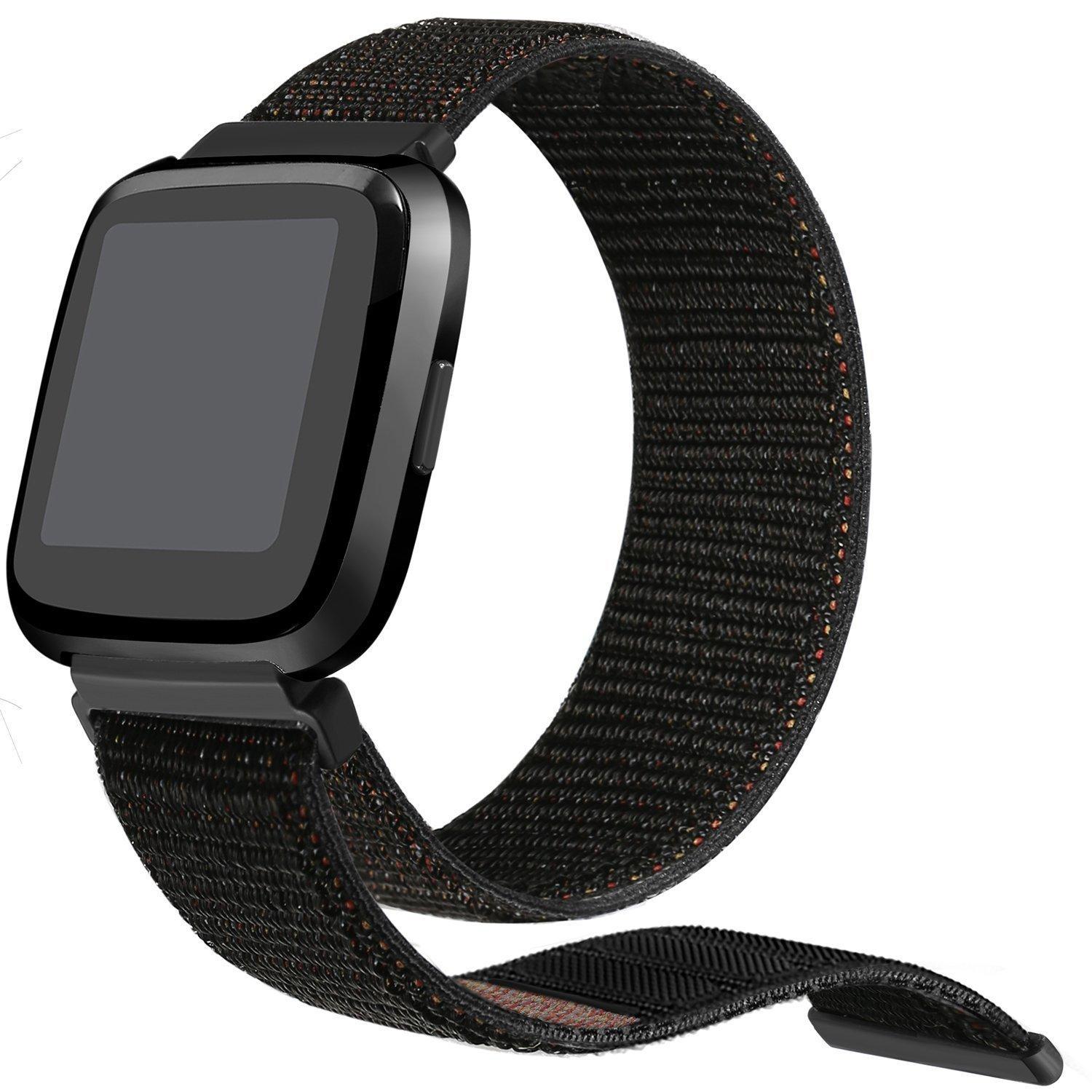 Fitbit Versa armbånd nylon Svart - Elkjøp