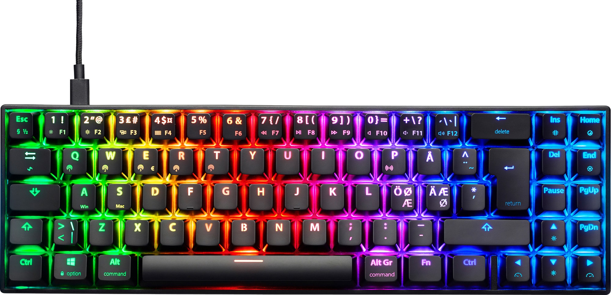 NOS C-650W Compact PRO RGB trådløst tastatur - Elkjøp