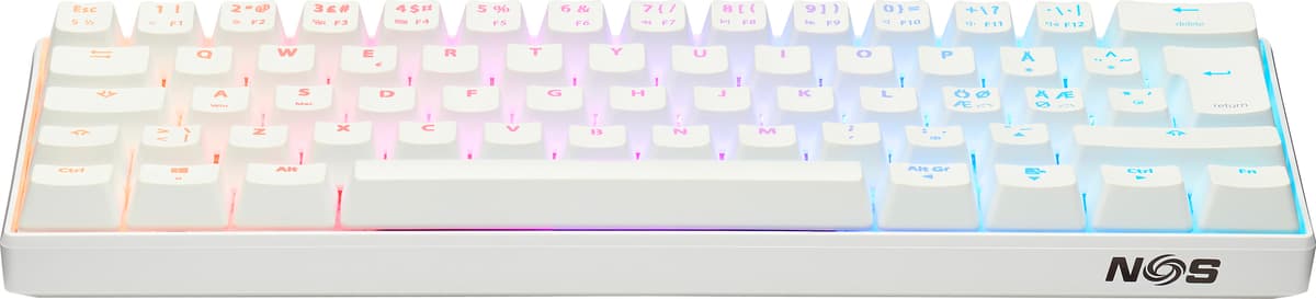 NOS C-450 Mini PRO RGB gamingtastatur (hvit)