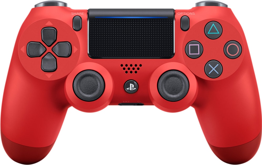 DualShock 4 trådløs kontroller (rød) - Elkjøp