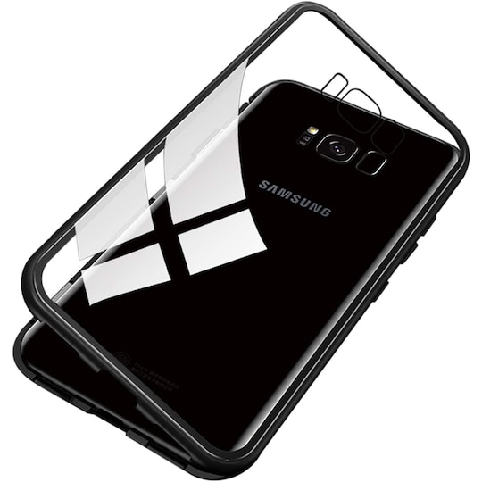 Mobilt deksel i tosidig herdet glass til Samsung Galaxy S8 - svart - Elkjøp