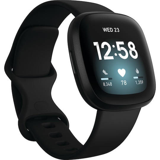 Fitbit Versa 3 smartwatch (sort aluminium) - Elkjøp
